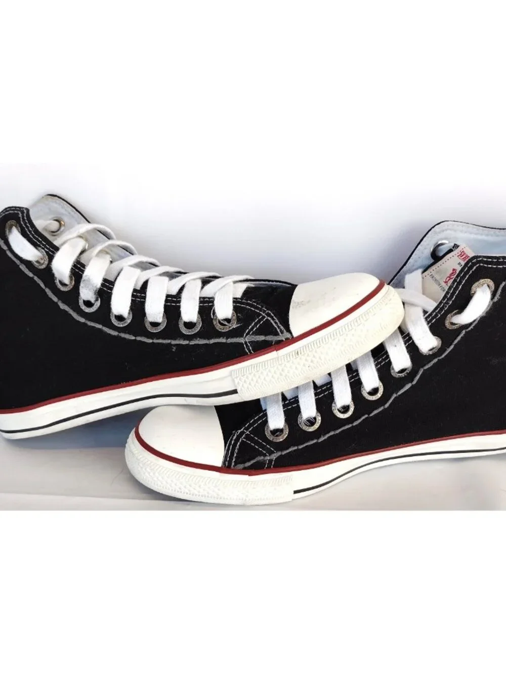True Religion Black Canvas High Top Shoes Men's 11 EUR 44.5